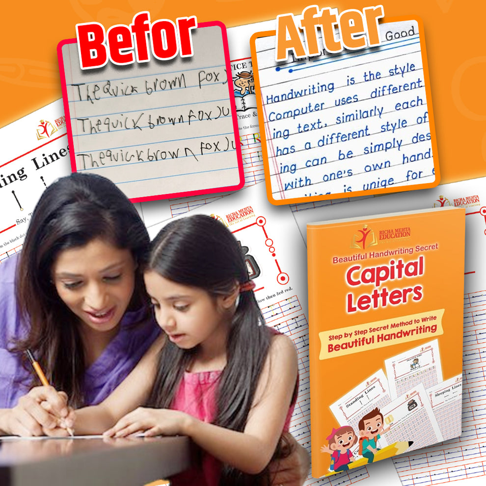 Simple Capital Letters - A B C (Beautiful Handwriting Sceret) - By Ric ...